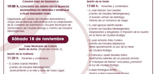 Convocadas las X Jornadas de Historia y Cultura de Ciudad Rodrigo