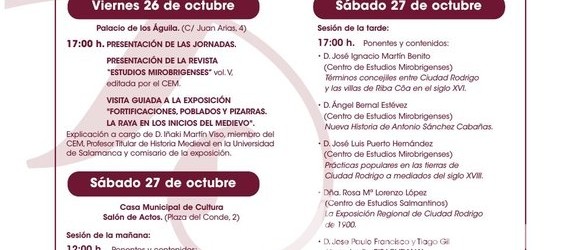 Convocadas las XI Jornadas de Historia y Cultura de Ciudad Rodrigo