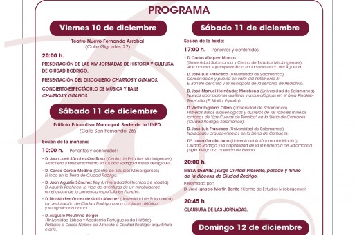 Celebradas las XIV Jornadas de Historia y Cultura de Ciudad Rodrigo