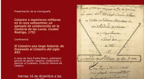 Presentación del libro “CATASTRO E INGENIEROS MILITARES EN LA RAYA SALMANTINA”