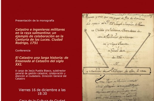 Presentación del libro “CATASTRO E INGENIEROS MILITARES EN LA RAYA SALMANTINA”
